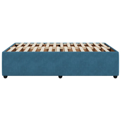 Bedframe fluweel blauw 120x200 cm