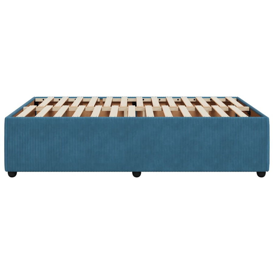 Bedframe fluweel blauw 120x200 cm