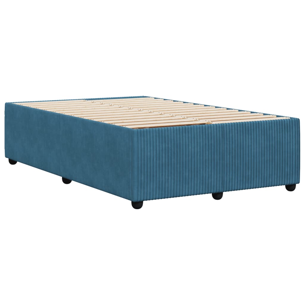 Bedframe fluweel blauw 120x200 cm