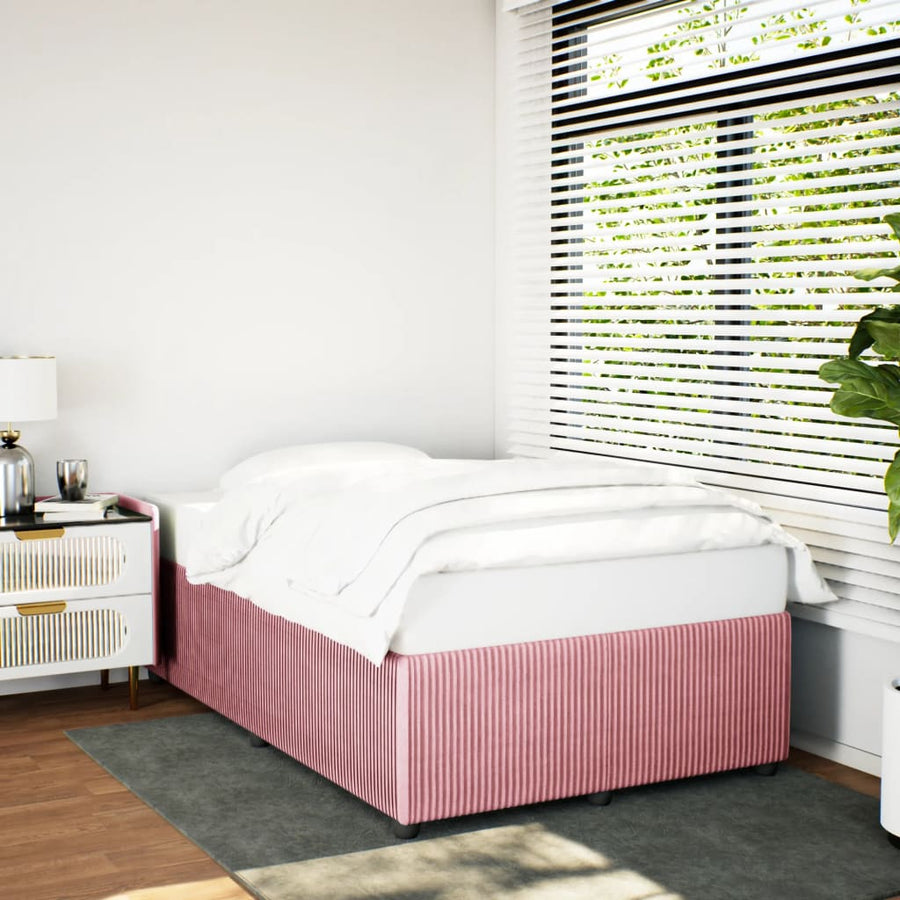 Bedframe fluweel roze 120x200 cm