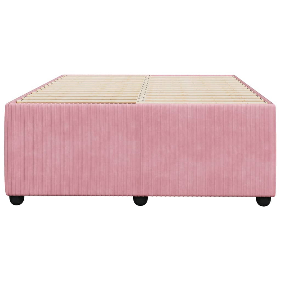 Bedframe fluweel roze 120x200 cm
