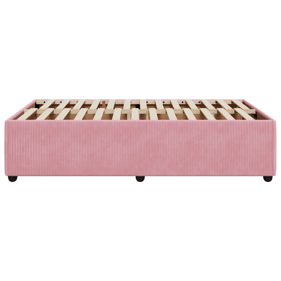 Bedframe fluweel roze 120x200 cm