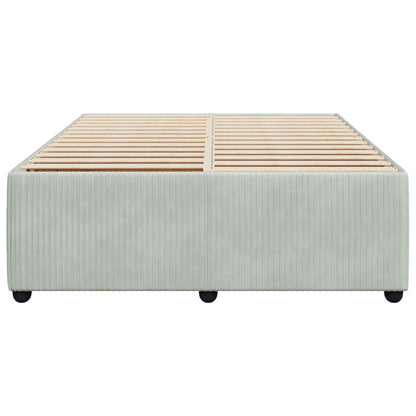 Bedframe fluweel lichtgrijs 140x190 cm