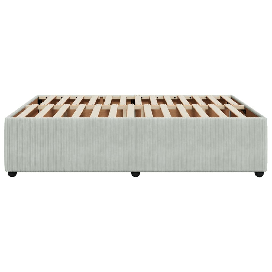 Bedframe fluweel lichtgrijs 140x190 cm