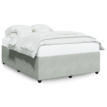 Bedframe fluweel lichtgrijs 140x190 cm