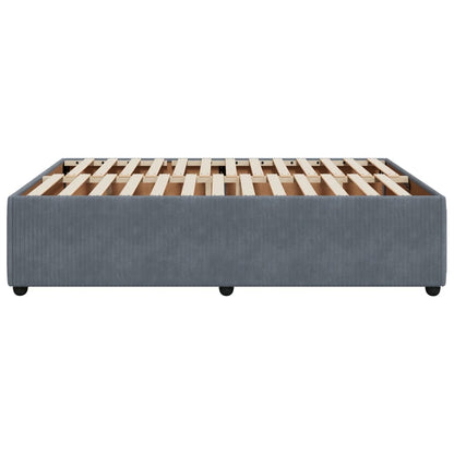 Bedframe fluweel mørkegrå 140x190 cm
