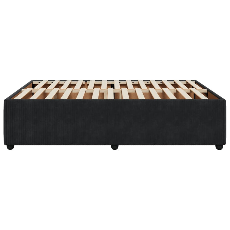 Bedframe fluweel zwart 140x190 cm
