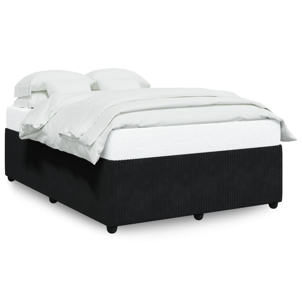 Bedframe fluweel zwart 140x190 cm