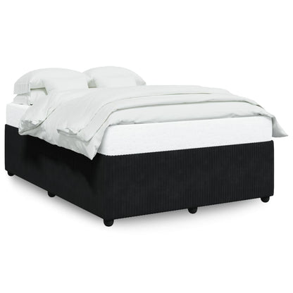 Bedframe fluweel zwart 140x190 cm