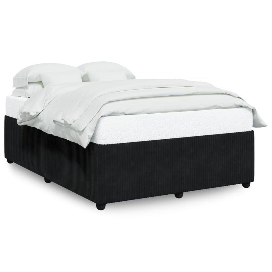 Bedframe fluweel zwart 140x190 cm