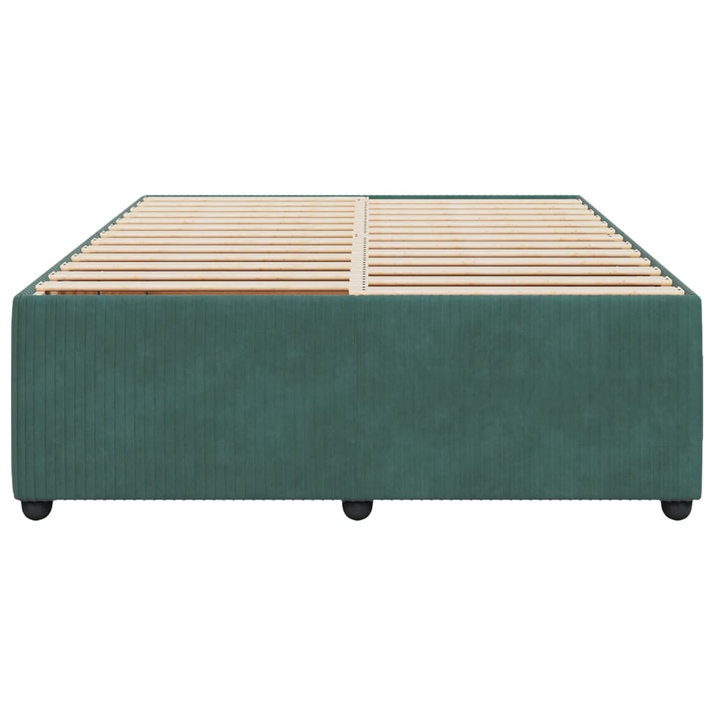 Bedframe fluweel donkergroen 140x190 cm