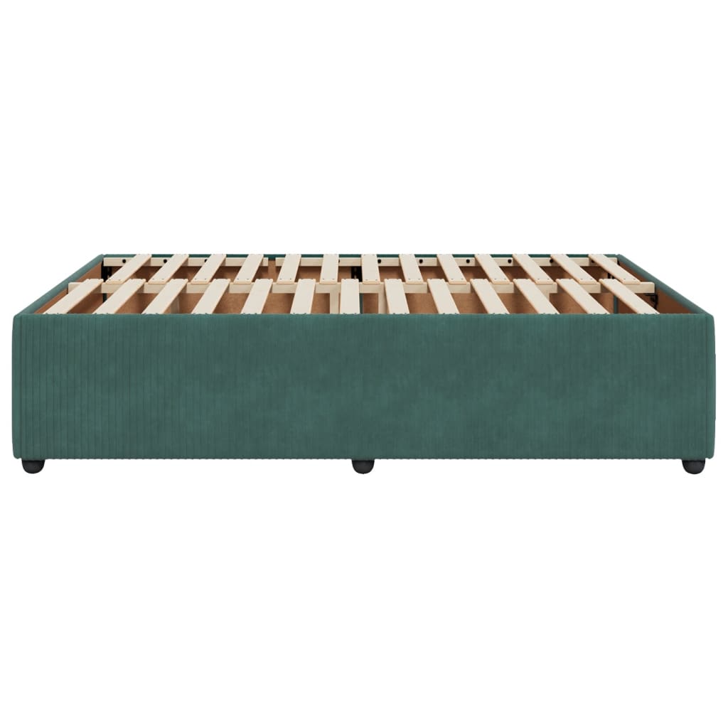 Bedframe fluweel donkergroen 140x190 cm