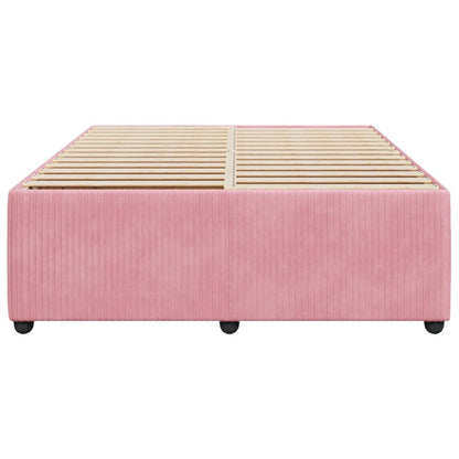 Bedframe fluweel roze 140x190 cm