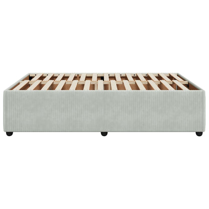 Bedframe fluweel lichtgrijs 140x200 cm