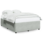 Bedframe 140x200 cm fluweel lichtgrijs