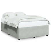 Bedframe 140x200 cm fluweel lichtgrijs