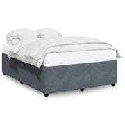 Bedframe 140x200 cm fluweel donkergrijs