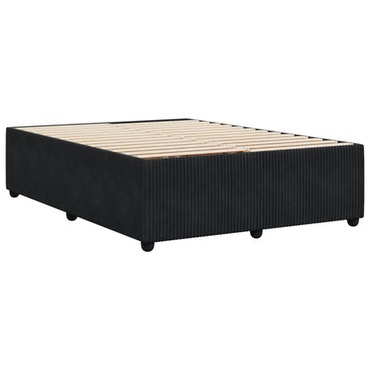 Bedframe fluweel zwart 140x200 cm