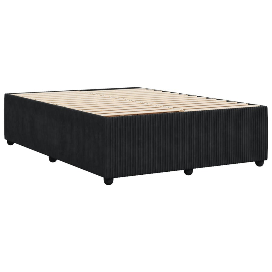 Bedframe fluweel zwart 140x200 cm
