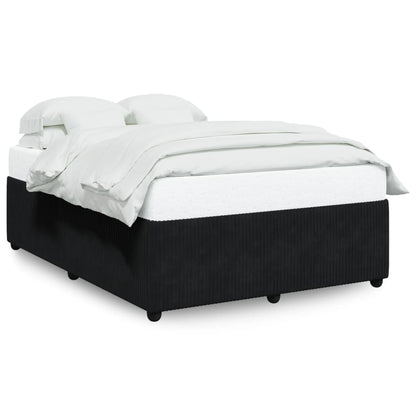 Bedframe fluweel zwart 140x200 cm