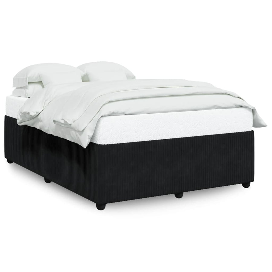 Bedframe fluweel zwart 140x200 cm
