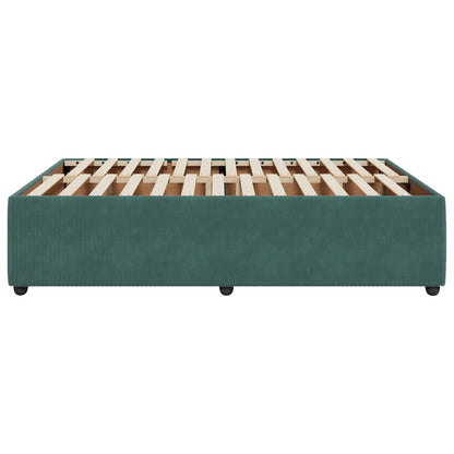 Bedframe fluweel donkergroen 140x200 cm