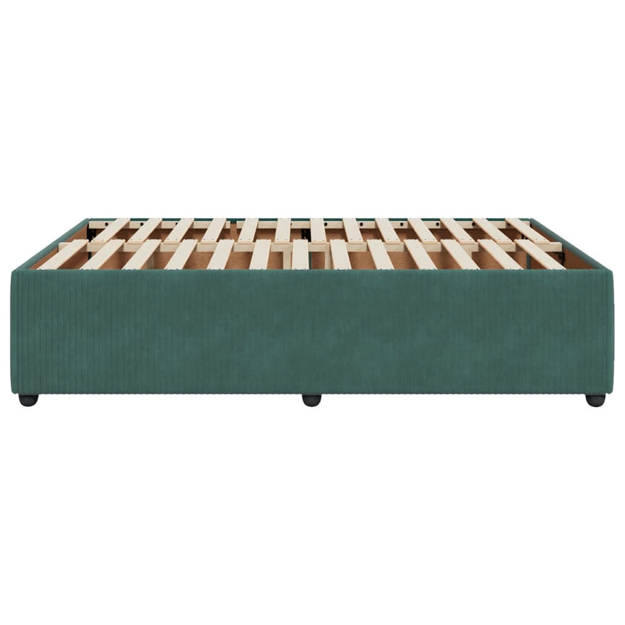 Bedframe fluweel donkergroen 140x200 cm