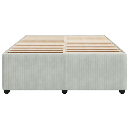 Bedframe fluweel lichtgrijs 160x200 cm