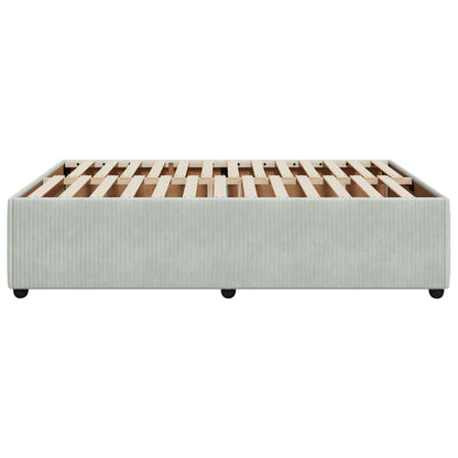 Bedframe fluweel lichtgrijs 160x200 cm
