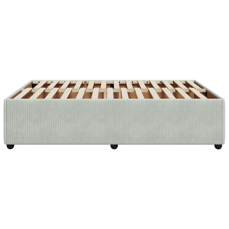 Bedframe fluweel lichtgrijs 160x200 cm