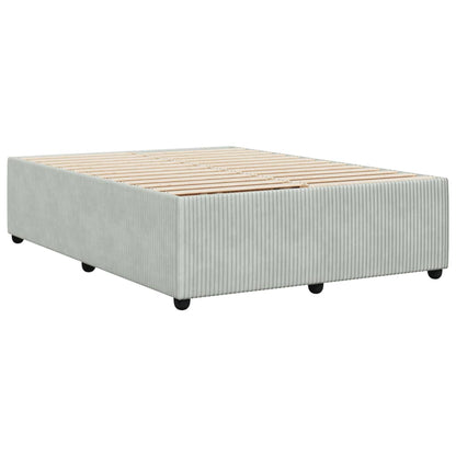 Bedframe fluweel lichtgrijs 160x200 cm
