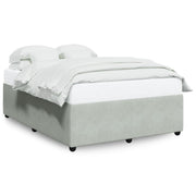 Bedframe 160x200 cm fluweel lichtgrijs