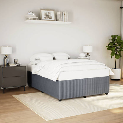 Bedframe fluweel donkergrijs 160x200 cm