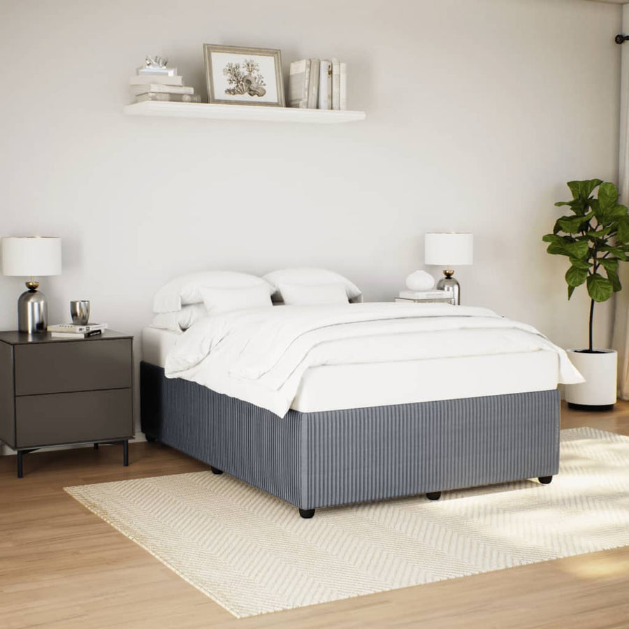 Bedframe fluweel donkergrijs 160x200 cm