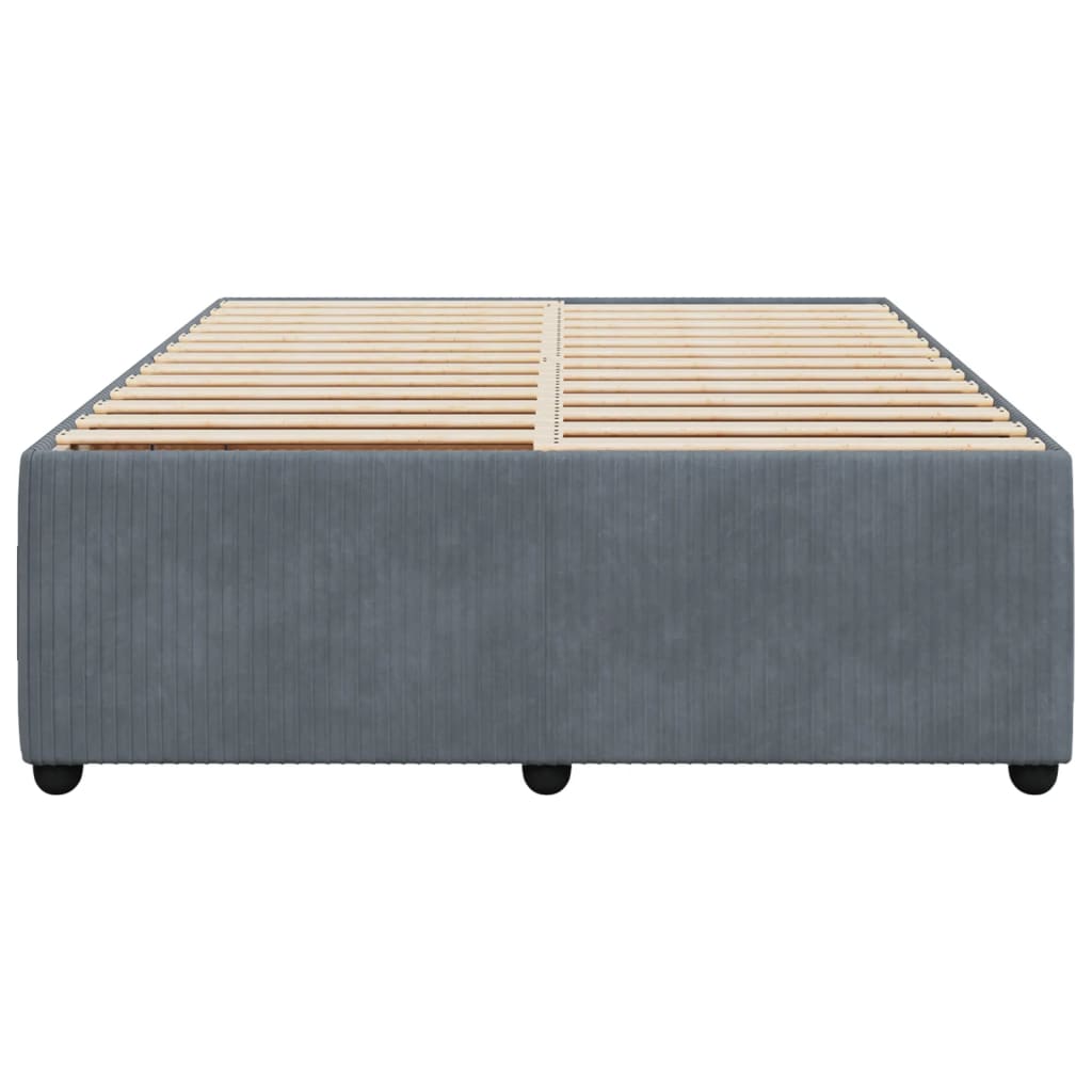 Bedframe fluweel donkergrijs 160x200 cm