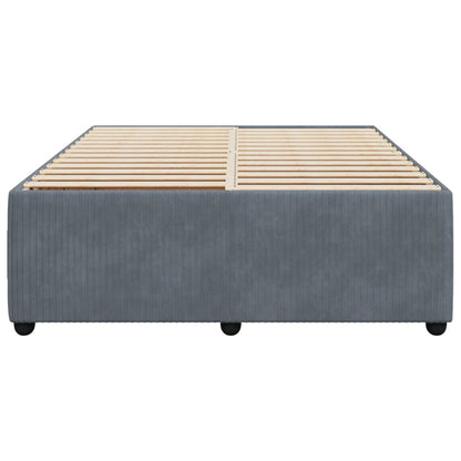 Bedframe fluweel donkergrijs 160x200 cm