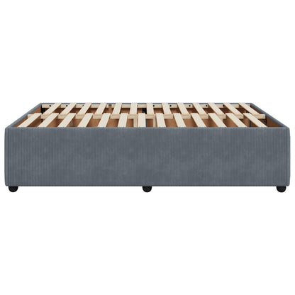 Bedframe fluweel donkergrijs 160x200 cm