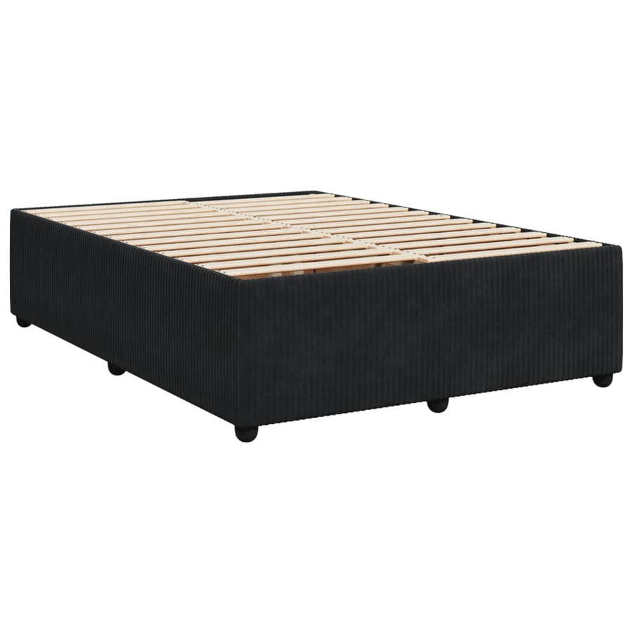 Bedframe fluweel zwart 160x200 cm