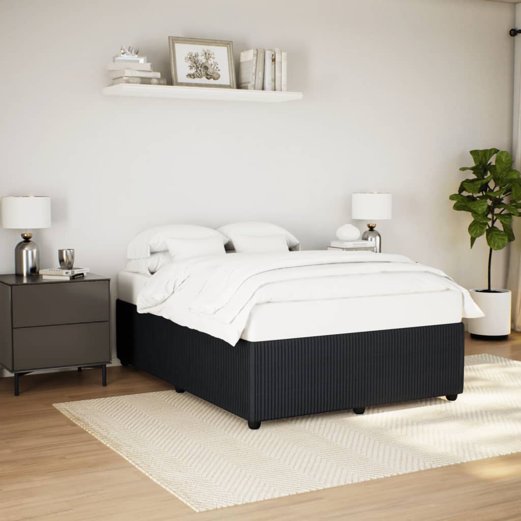 Bedframe fluweel zwart 160x200 cm