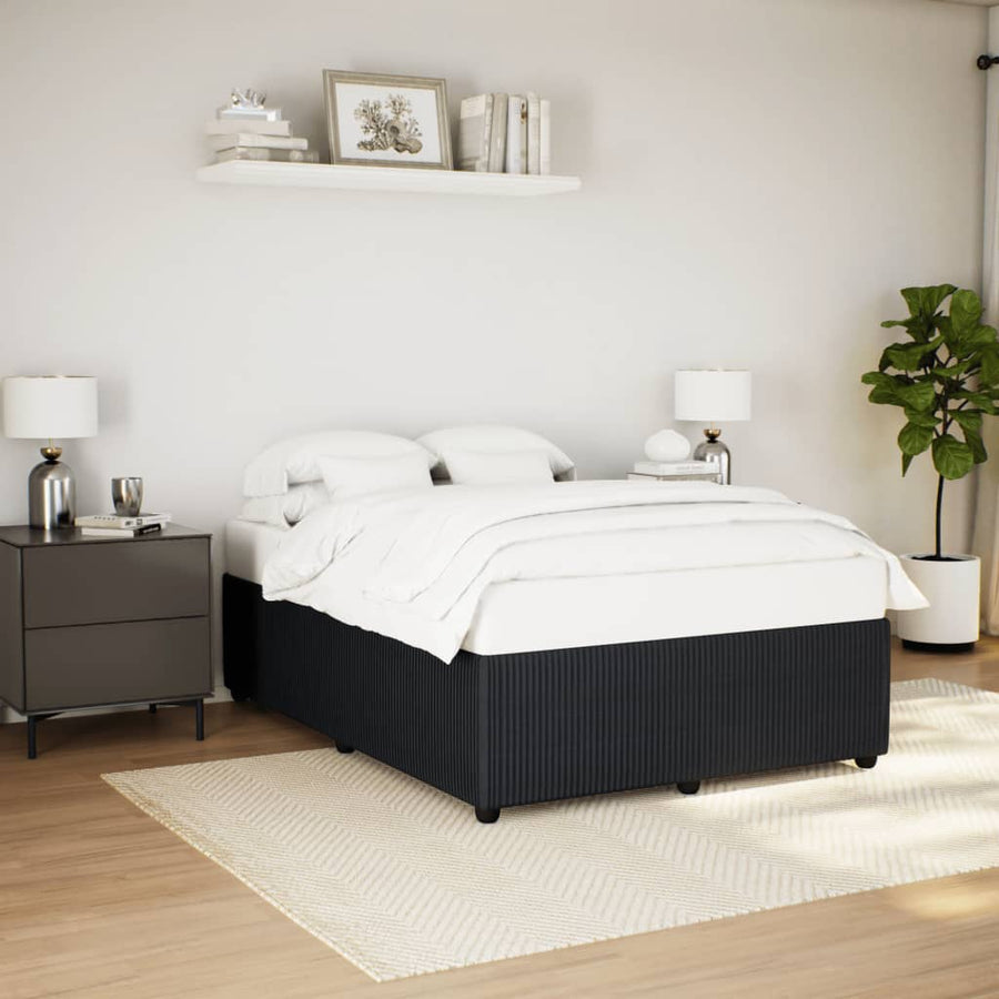 Bedframe fluweel zwart 160x200 cm