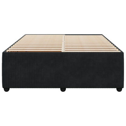 Bedframe fluweel zwart 160x200 cm