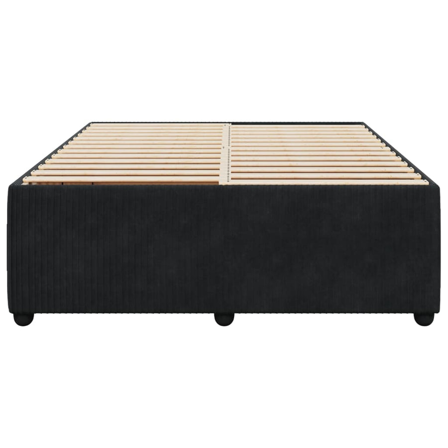 Bedframe fluweel zwart 160x200 cm