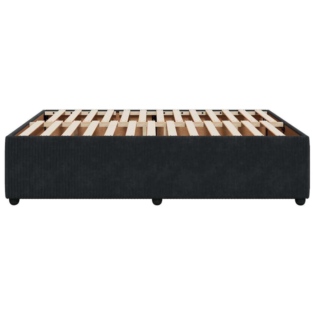 Bedframe fluweel zwart 160x200 cm