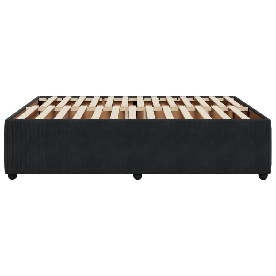 Bedframe fluweel zwart 160x200 cm