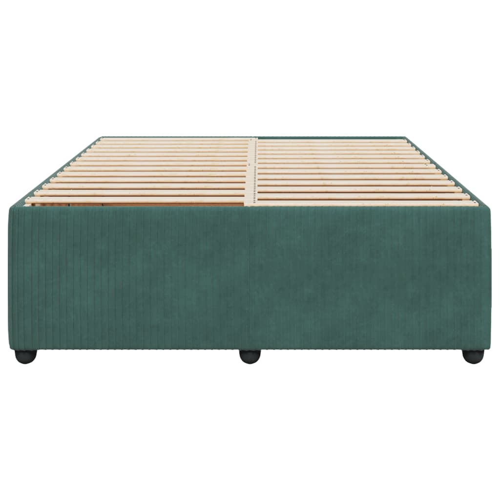 Bedframe fluweel donkergroen 160x200 cm