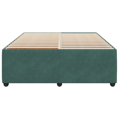 Bedframe fluweel donkergroen 160x200 cm