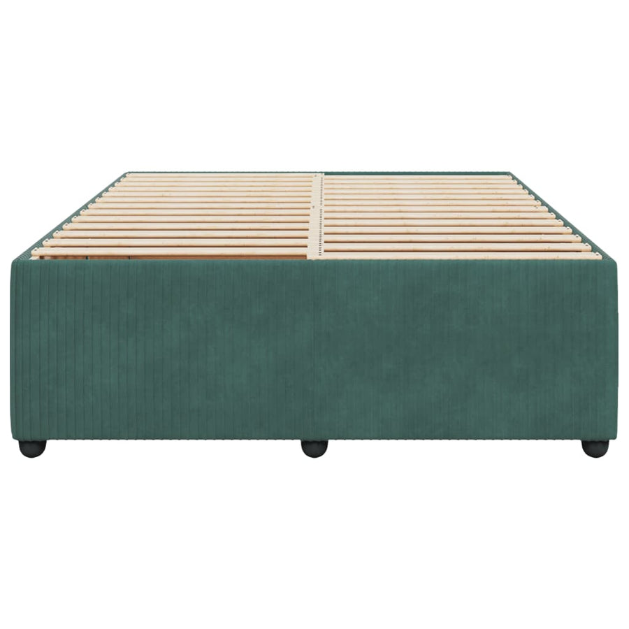 Bedframe fluweel donkergroen 160x200 cm