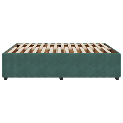 Bedframe fluweel donkergroen 160x200 cm