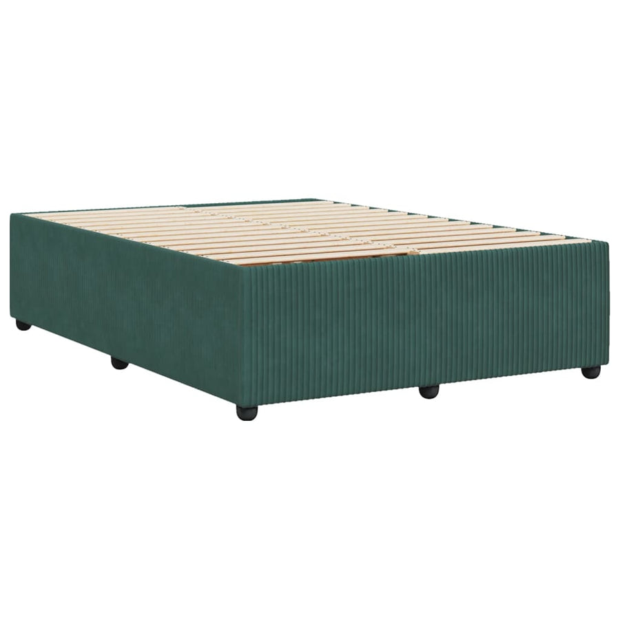 Bedframe fluweel donkergroen 160x200 cm