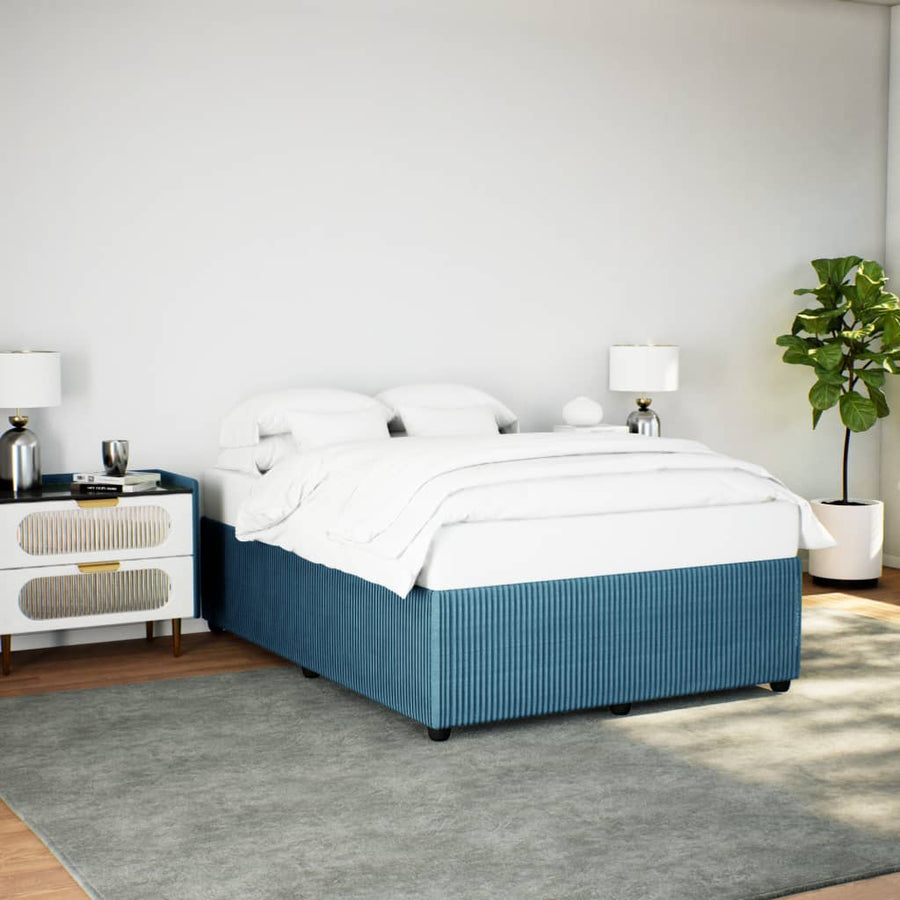 Bedframe fluweel blauw 160x200 cm